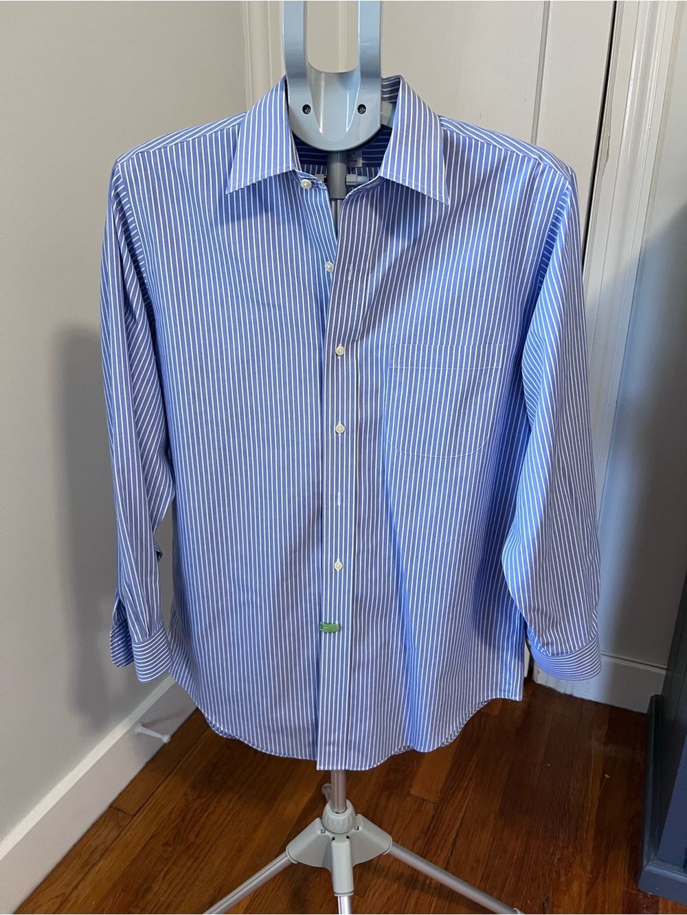 Brooks Brothers Blue and White Pinstripe Dress Shirt
